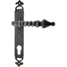 LTG Nova Antika Tarz Dekoratif Pirinç Burma Oda Kapı Kolu - 247X35 Mm, Oksit