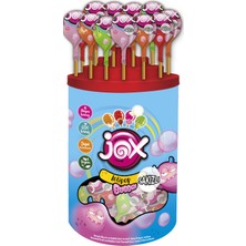 Jox Bubbly Sakız Dolgulu Lolipop 1,35 kg Çilek, Şeftali, Bubble Gum, Elma Aromalı Eğlenceli Tat