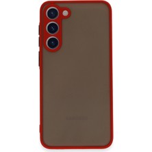 Nacario Galaxy S23 Kılıf Montreal Silikon Kapak - Kırmızı