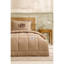 Karaca Home Motto Tek Kişilik Uyku Seti Bej Pamuk Polyester Malzeme 160 cm x 220 cm Modern Desen