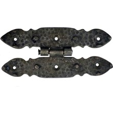 Nacario Antika Tarz Dekoratif Pirinç Düğmeli Menteşe - 142X69 Mm, Oksit