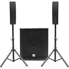 Nacario Shile PRZZ12A Aktif Ses Sistemi 15" Subwoofer 2 Adet Satellite Stand Hoparlör 350W Rms, Mdf Kasa, B
