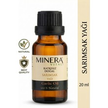 Minera Vital Sarımsak Yağı 20 ml (Garlic Oil) %100 Saf Soğuk Sıkım Damlalıklı Cam Şişe