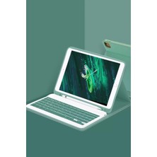 LTG Nova Ipad 12.9 (2024) Kılıf KC01 Klavyeli Tablet Kılıfı - Koyu Yeşil