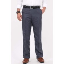Bölünmez Giyim Erkek Koyu Gri Kumaş Pantolon Düz Desenli Boru Paça Model No: 460681