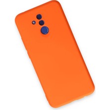 LTG Nova Mate 20 Lite Kılıf Nano Içi Kadife Silikon - Turuncu
