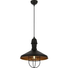 Avonni AV-4106-M25-BSY Siyah Boya Modern Avize E27 Metal H: 80 cm, Ø: 33 cm