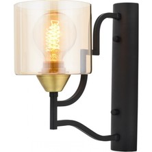 Avonni AP-4162-1E Eskitme Kaplama Aplik E27 Metal Cam H: 22 cm, WxD: 14x18 cm