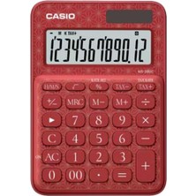 Casio MS-20UC-JRD 12 Haneli Kırmızı Desenli Masa Üstü Hesap Makinesi LCD Ekranlı