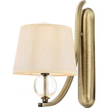 Avonni AP-1597-1ES Eskitme Kaplama Aplik E27 Metal Kumaş H: 32 cm, WxD: 15x25 cm