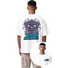 Fuddy Moda Arctic Monkeys Sırt Baskılı T-Shirt, Erkek-Kadın Rock-Metal Müzik Baskılı Tişört
