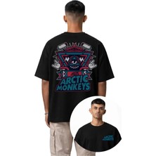 Fuddy Moda Arctic Monkeys Sırt Baskılı T-Shirt, Erkek-Kadın Rock-Metal Müzik Baskılı Tişört