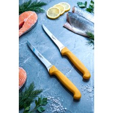 Lazbisa Gold Serisi Mutfak Fileto Bıçağı Steak Bıçak Et Balık Tavuk Fileto Bıçağı 2 Li Set ( Mft-015 )