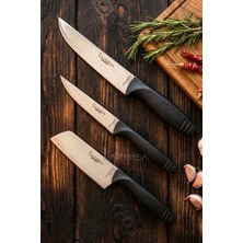 Lazbisa Eco Serisi Mutfak Bıçak Seti Et Ekmek Sebze Pizza Salata Şef Bıçağı 3 Parça Set ( MFT-4527)