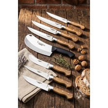 Lazbisa Hand Craft Pro Serisi Mutfak Bıçak Seti 8 Parça Et Ekmek Sebze Salata Börek Bıçağı (MFP-001)