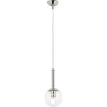Avonni AV-1781-1K Krom Kaplama Modern Avize E27 Metal Cam H: 90 cm, Ø: 15 cm
