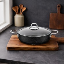 Falez Black Line Granit Karnıyarık Tencere 22 cm