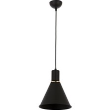 Avonni AV-4106-M22-BSY Siyah Boya Modern Avize E27 Metal H: 80 cm, Ø: 20 cm