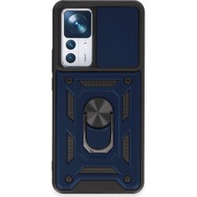 LTG Nova Mi 12T Kılıf Pars Lens Yüzüklü - Lacivert