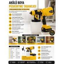 Kaia Life Akülü Boya Püskürtme Tabancası Ayarlanabilir Sprey ve Fan Ayarı