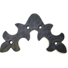 Nacario Antika Tarz Dekoratif Pirinç Yaprak Gönye - 100X110 Mm, Oksit