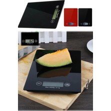 Nacario Dijital Mutfak Tartısı - 5 kg Kapasite, 1 Gram Hassasiyet, Şık Siyah Cam Tasarım
