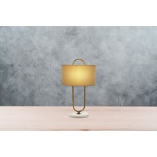 Avonni ML-9112-1E Eskitme Kaplama Masa Lambası E27 Metal Kumaş H: 55 cm, Ø: 30 cm