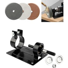 Depolife Matkap Için Bileme Eğeleme Parlatma Stand Değirmen Taşı 3lü Polisaj Diski Seti Polisaj Braket Tabanı