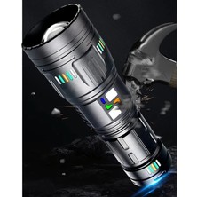 Pro F-3002 Alüminyum Tg LED Gece Şeritli Type-C Şarjlı El Feneri
