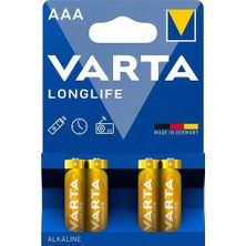 Sinerjim Varta Longlife AAA 4'lü İnce Kalem Pil