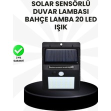 Epilons Su Geçirmez Ip65 20 Led Solar Sensörlü Bahçe Ve Veranda Aydınlatma