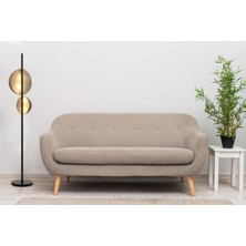 Avonni LM-9113-2BSY Siyah Boya Lambader E14 Metal Pleksi H: 180 cm, Ø: 36 cm