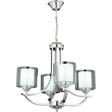 Avonni AV-65228-4K Krom Kaplama Modern Avize E27 Metal Cam H: 82 cm, Ø: 55 cm