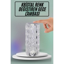 Epilons Masa Ve Gece Lambası Şık Ve Dayanıklı Sensörlü Şarjlı Kristal Lamba