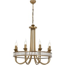 Avonni AV-1890-8E Eskitme Kaplama Modern Avize E14 Metal Kristal H: 110 cm, Ø: 60 cm