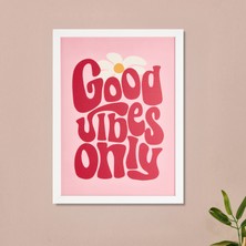 Matmel Deco Good Vibes Only Pano - Pembe - 30X40 cm