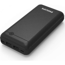 Philips DLP1720CB/97 20000 mAh Güçlü Powerbank 2 USB Çıkışlı Hızlı Şarj Teknolojisi ile