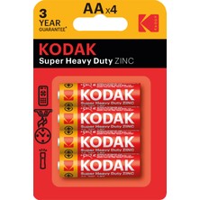 Kodak Çinko Karbon Kalem Pil Blister Aa 4'lü 2 Adet