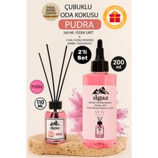 Ilgaz 2'li Set Pudra Bambu Yedek Likit Yedek Şişe 200  ml + Powder Çubuklu Oda Kokusu  110  ml