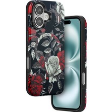 LTG Nova Onegif Iphone 16 Flower Series Magsafe Kapak - Siyah