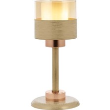 Avonni ML-4288-1KRM Krem Boya Masa Lambası E27 Metal Cam H: 36 cm, Ø: 16 cm