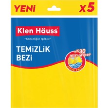 Klen Hauss %30 Mikrofiber Temizlik Bezi 5'li 3 Adet