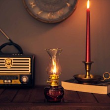 Retro Time Time Vintage Gaz Lambası - Kırmızı