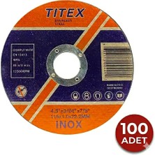 Titex 115X1.0 mm Inox Kesici - (100 adet)