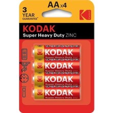 Kodak Blisterli Çinko Karbon Kalem Pil - 4'lü Paket