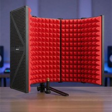 Midex Pf-44 Red Mikrofon Ses Yalıtım Izolasyon Paneli 5 Bölümlü (75X30 Cm)