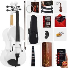 Midex HGA44WH-TYS Beyaz 4/4 Tam Boy Keman Seti (Çanta Yay Reçine)