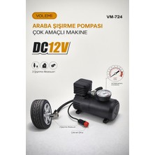 Volemi VM-724 Araç Şişirme Pompası / Motor-Top-Bisiklet-Motorsiklet Çok Amaçlı Hava Kompresörü 12V G