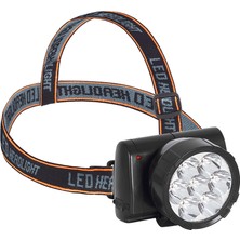 Pileli Store 7 Led’li Şarjlı Baret Kafa Lambası Güçlü Aydınlatma Iş ve Profesyonel Kullanım WT-701