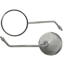 GMS Motosiklet Aynası Takım 10 mm Yuvarlak Nikel